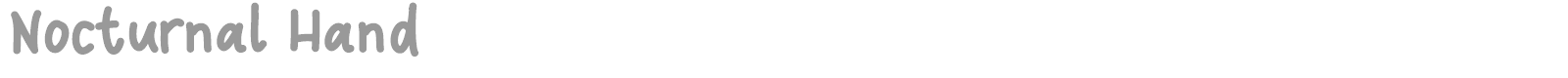 Nocturnal Hand font preview